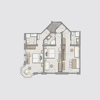 Flat floor plan.