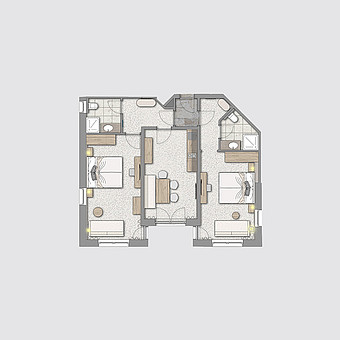 Flat floor plan.